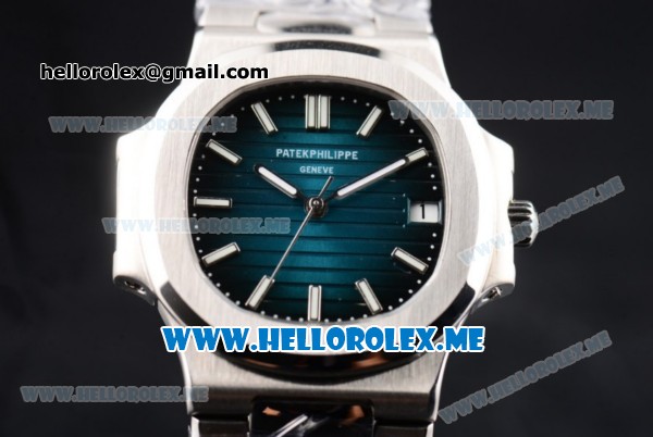 Patek Philippe Nautilus Jumbo Swiss ETA 2824 Automatic Stainless Steel Case/Bracelet with Blue Dial and Stick Markers (BP) - Click Image to Close